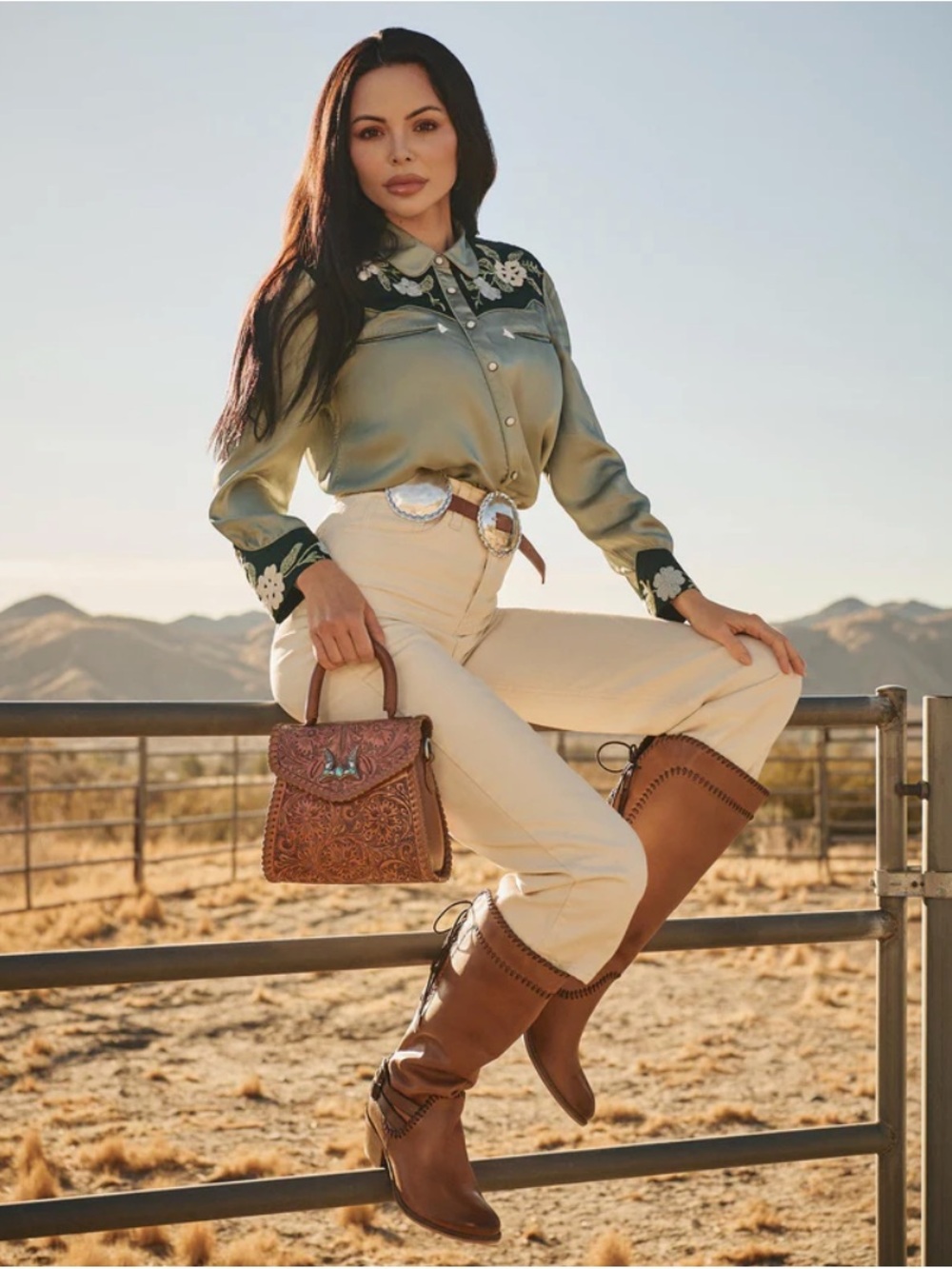 MYRA | LOYAL WEST DUSTY TRAIL HIGH BOOT IN CALFSKIN - Picture 4 of 4